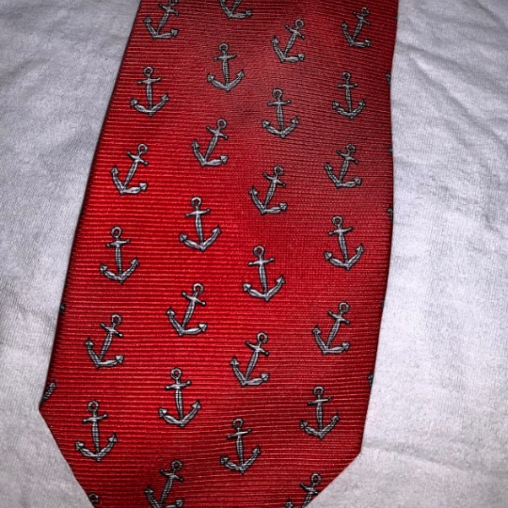 Southern Proper Tie - Anchors in Red (NEW W TAGS)